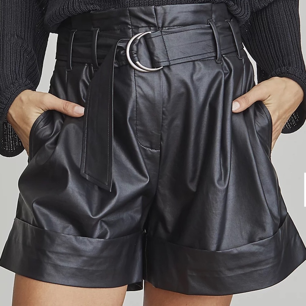 Faux Leather Shorts